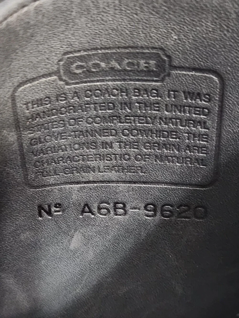 Vintage Coach Black Leather‎ Crossbody Bag